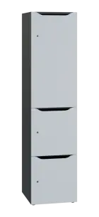 DOMINOU 431 úložná skříň 3-boxová, 1817x450x400 mm, korpus antracit, dvířka bílá